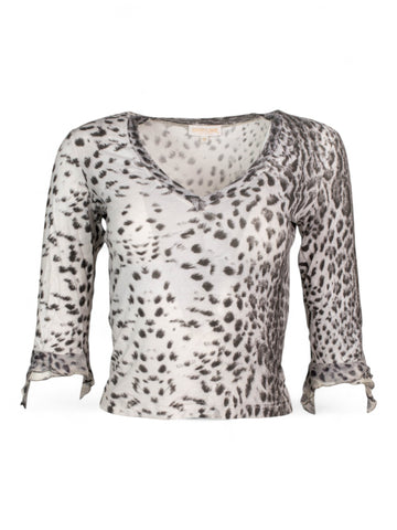 90/00s B&W CHEETAH TOP AND SHORTS SET