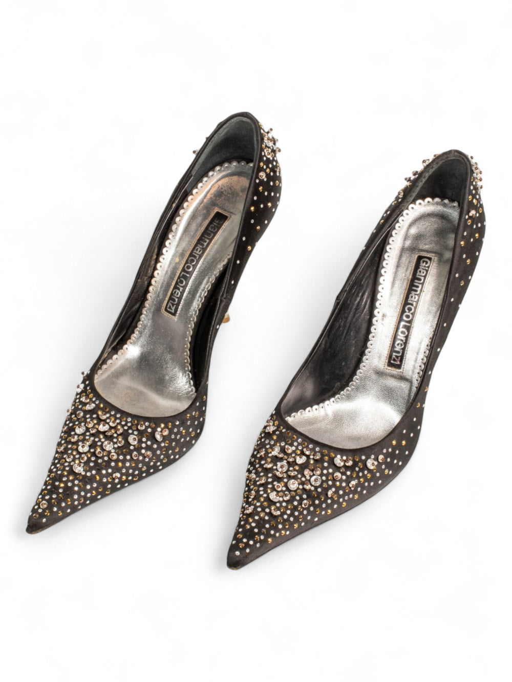 BLACK RHINESTONE SEQUIN BEADED PUMPS @JKOVA
