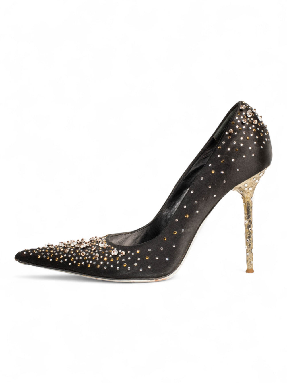 BLACK RHINESTONE SEQUIN BEADED PUMPS @JKOVA