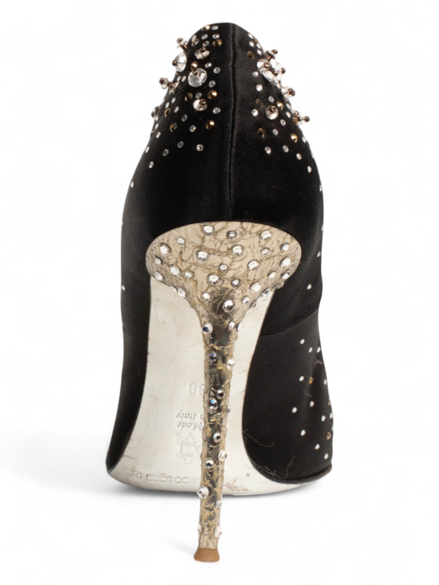 BLACK RHINESTONE SEQUIN BEADED PUMPS @JKOVA