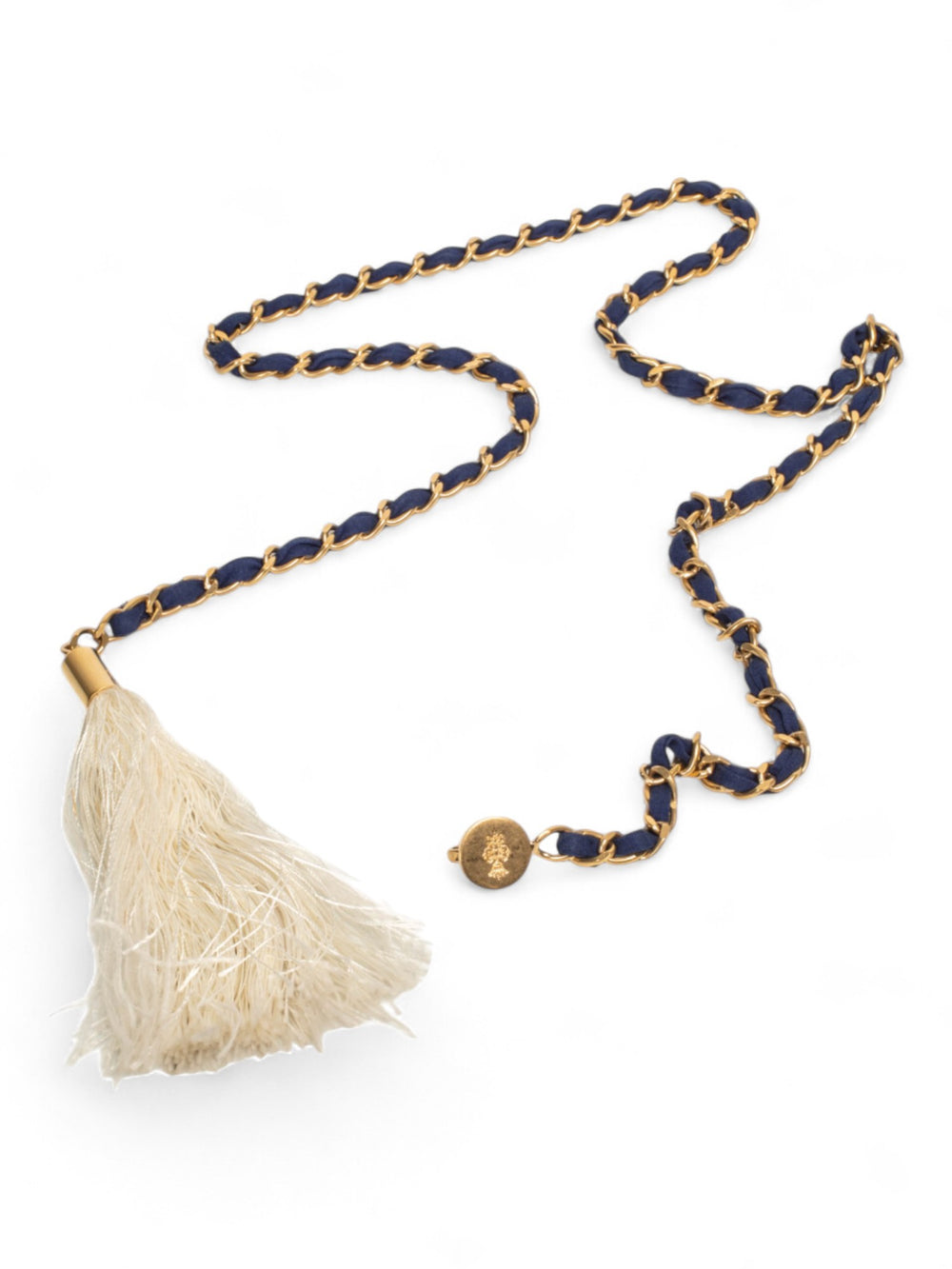BLUE CHAIN TASSEL BELT @EBAREN