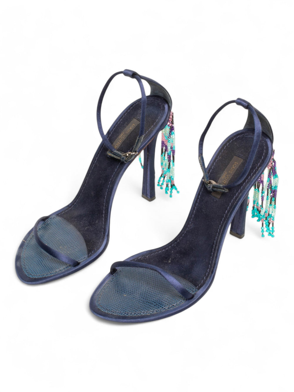 BEADED BLUE SANDAL HEELS (as is) @JKOVA