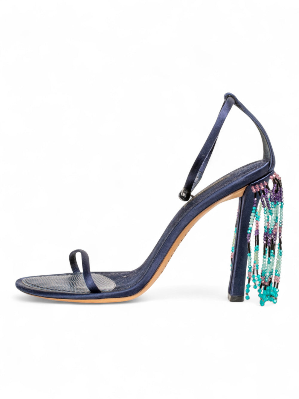 BEADED BLUE SANDAL HEELS (as is) @JKOVA