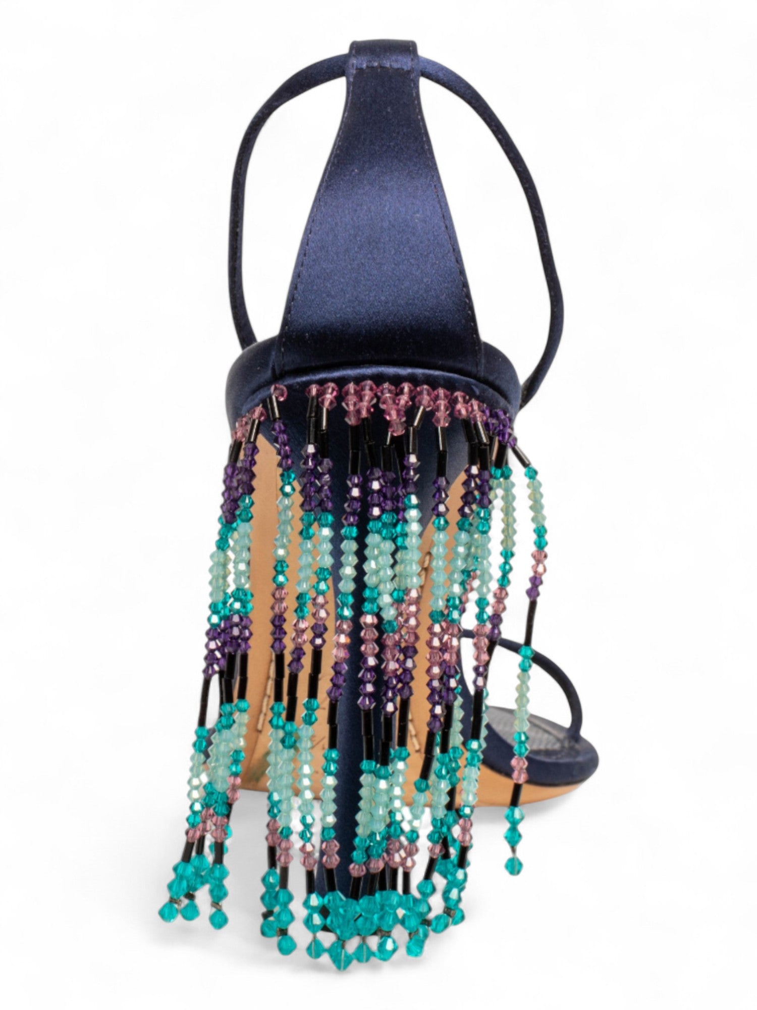 BEADED BLUE SANDAL HEELS (as is) @JKOVA