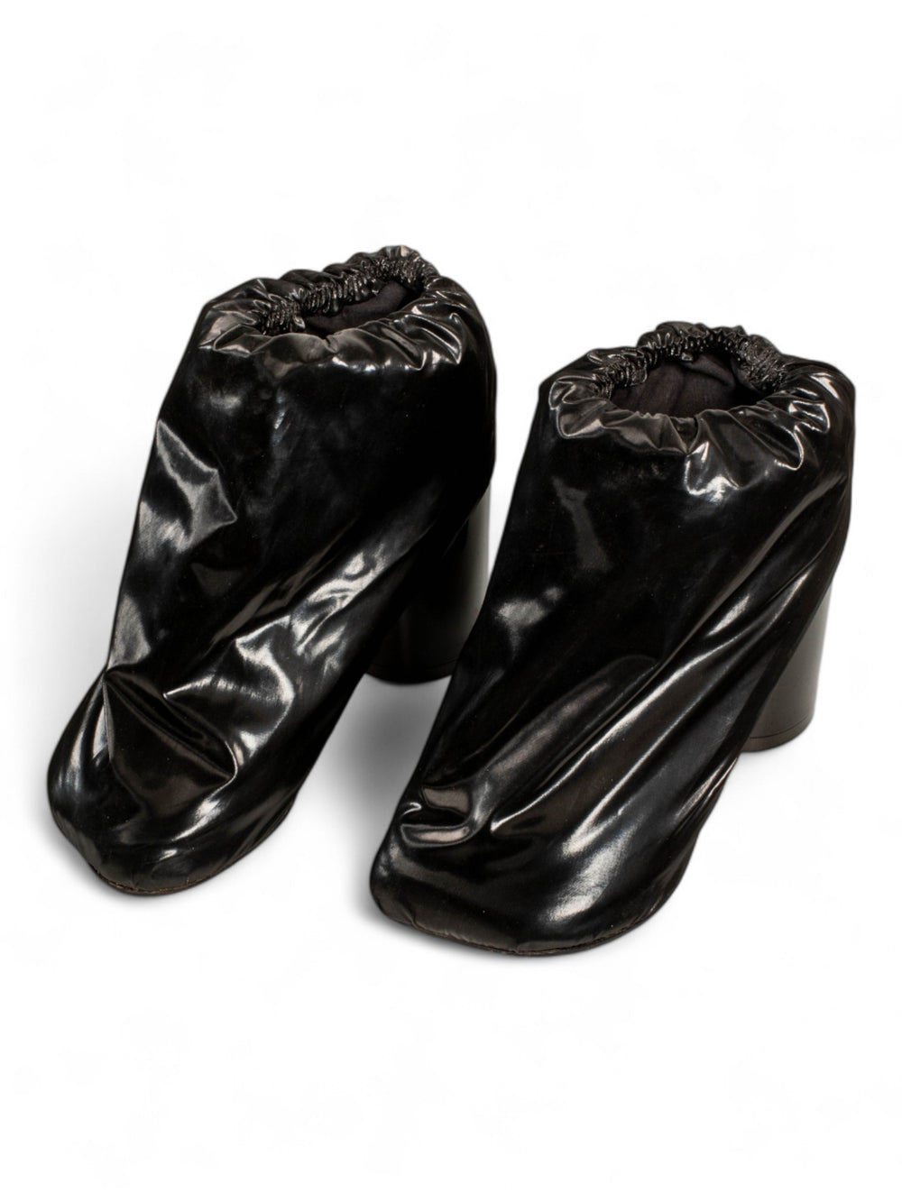 MM6 Black Padded Covered Ankle Boots