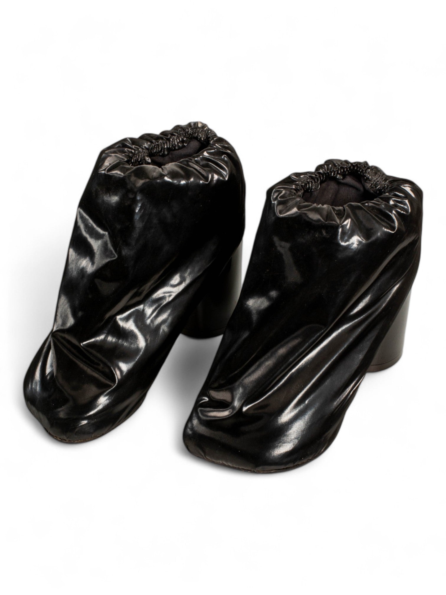 MM6 Black Padded Covered Ankle Boots