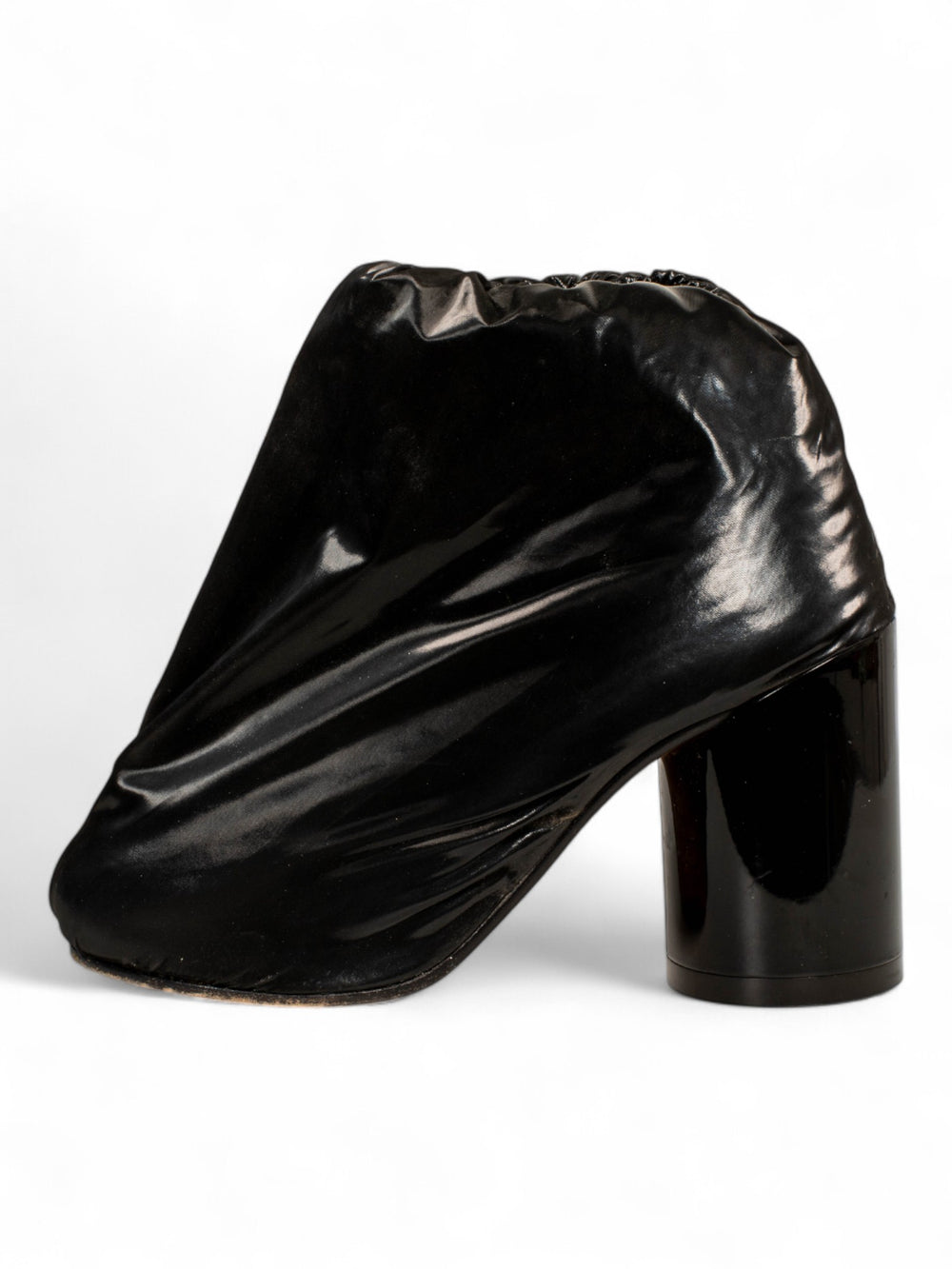 MM6 Black Padded Covered Ankle Boots