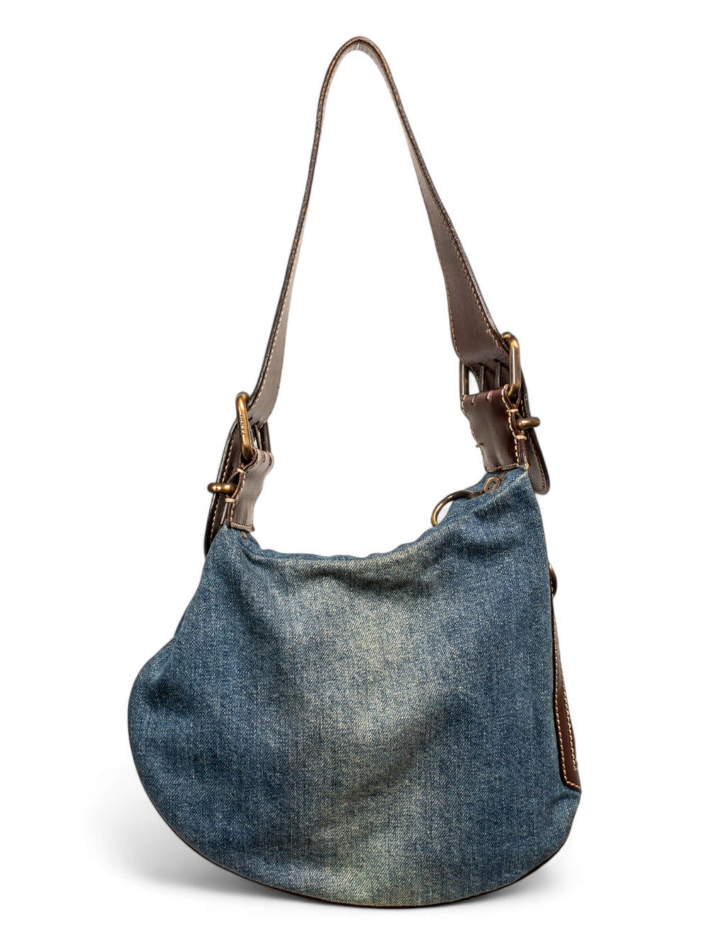 00s DENIM OYSTER SHOULDER PURSE