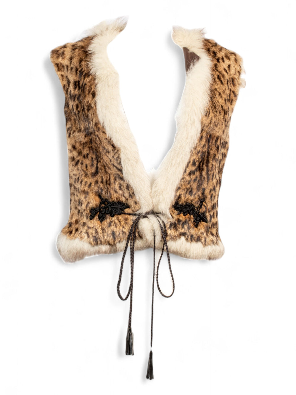 CHEETAH PRINTED FUR VEST