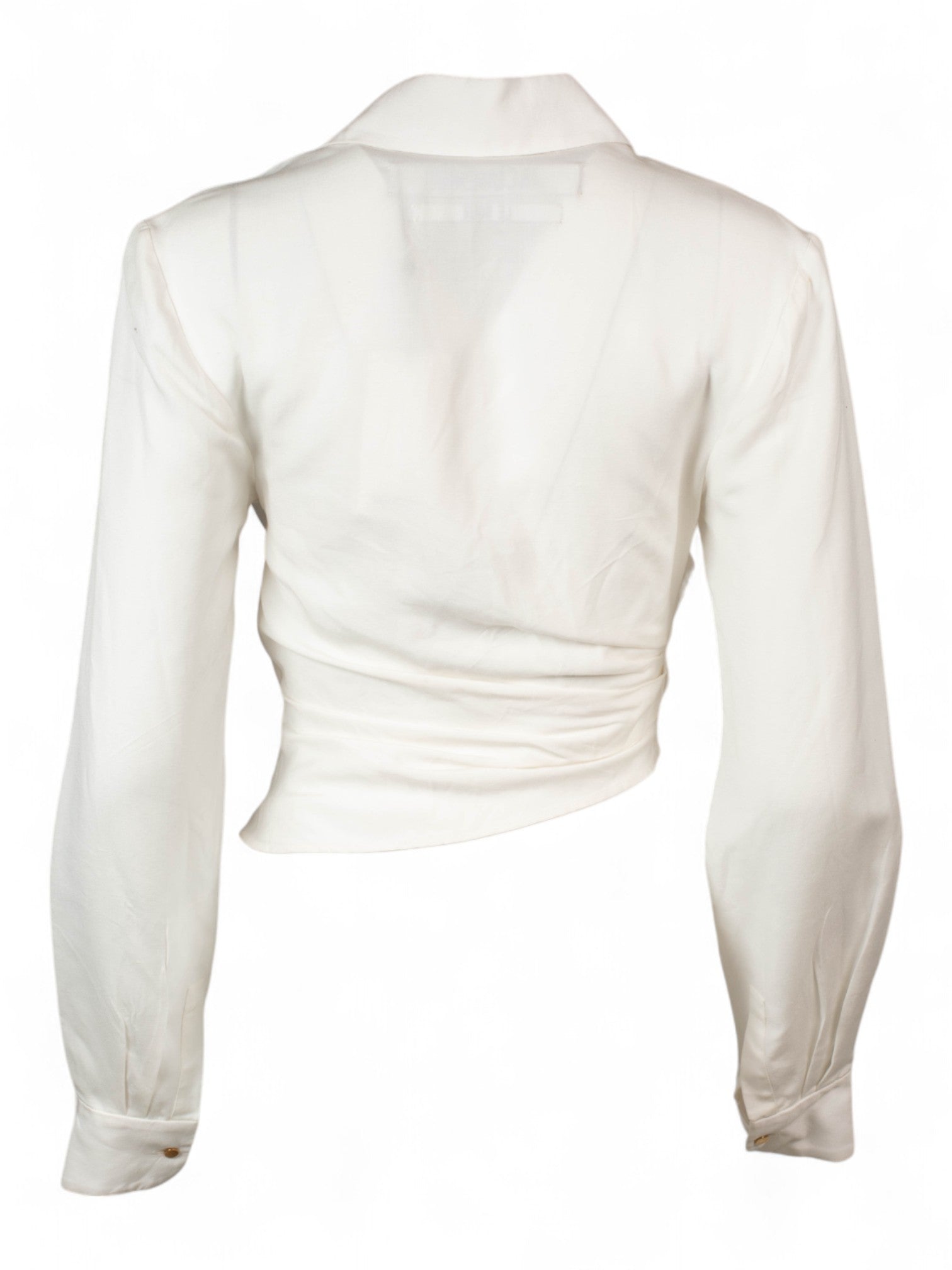 WHITE LINEN LE SOUK WRAP TOP