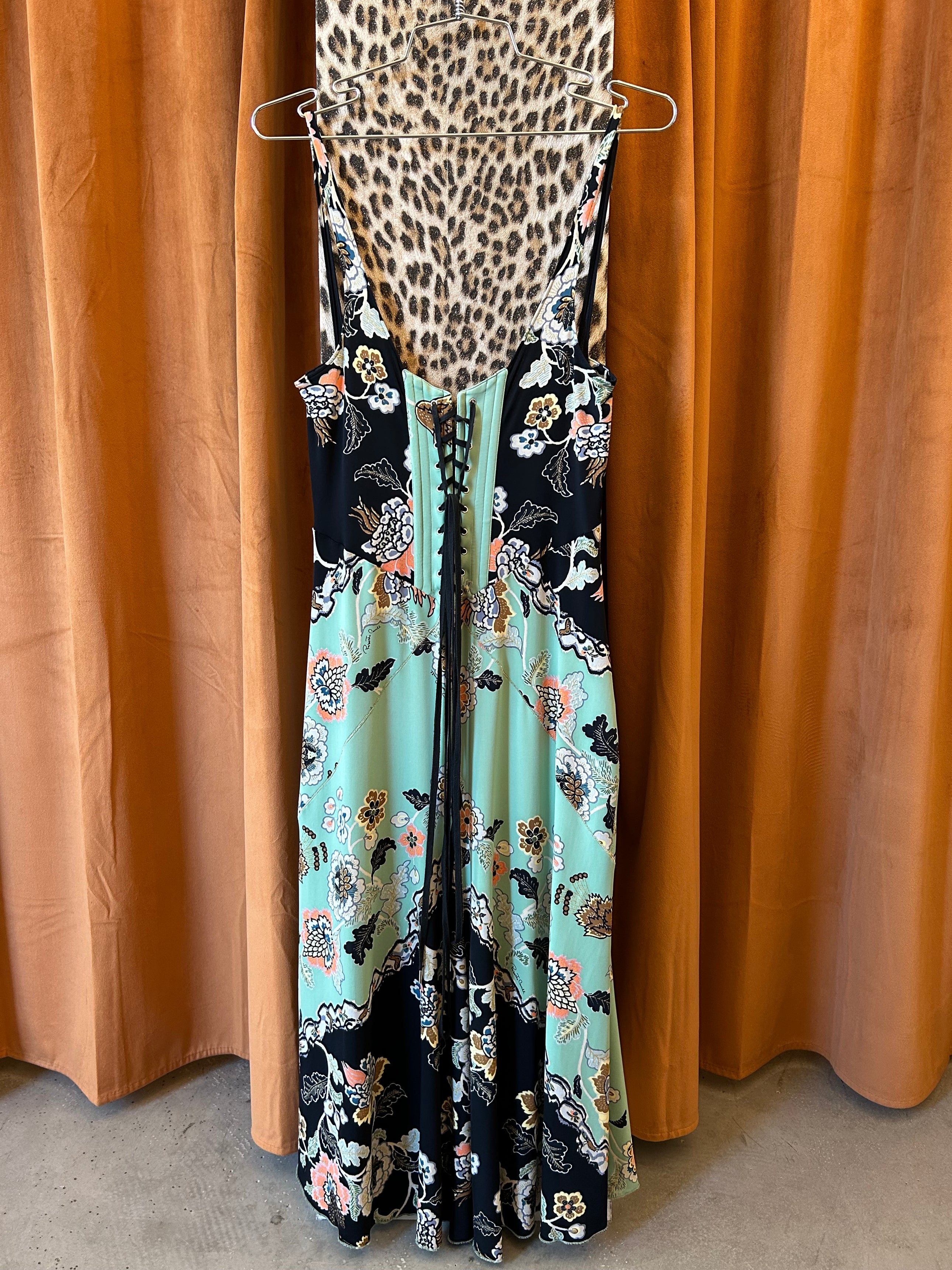 SS03 CHINOISERIE GREEN CORSET DRESS