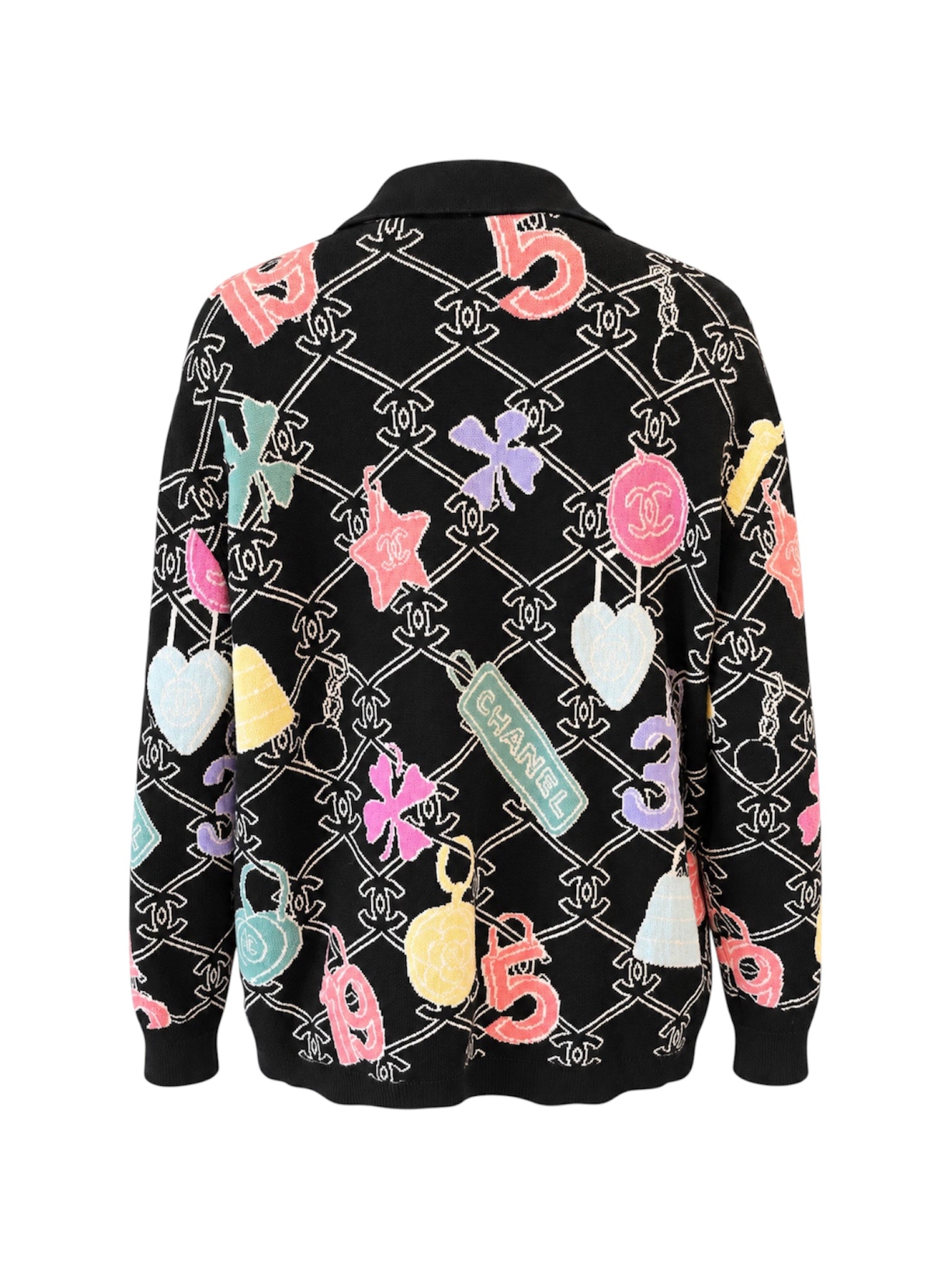 BLACK & MULTICOLOR CC CARDIGAN @SM