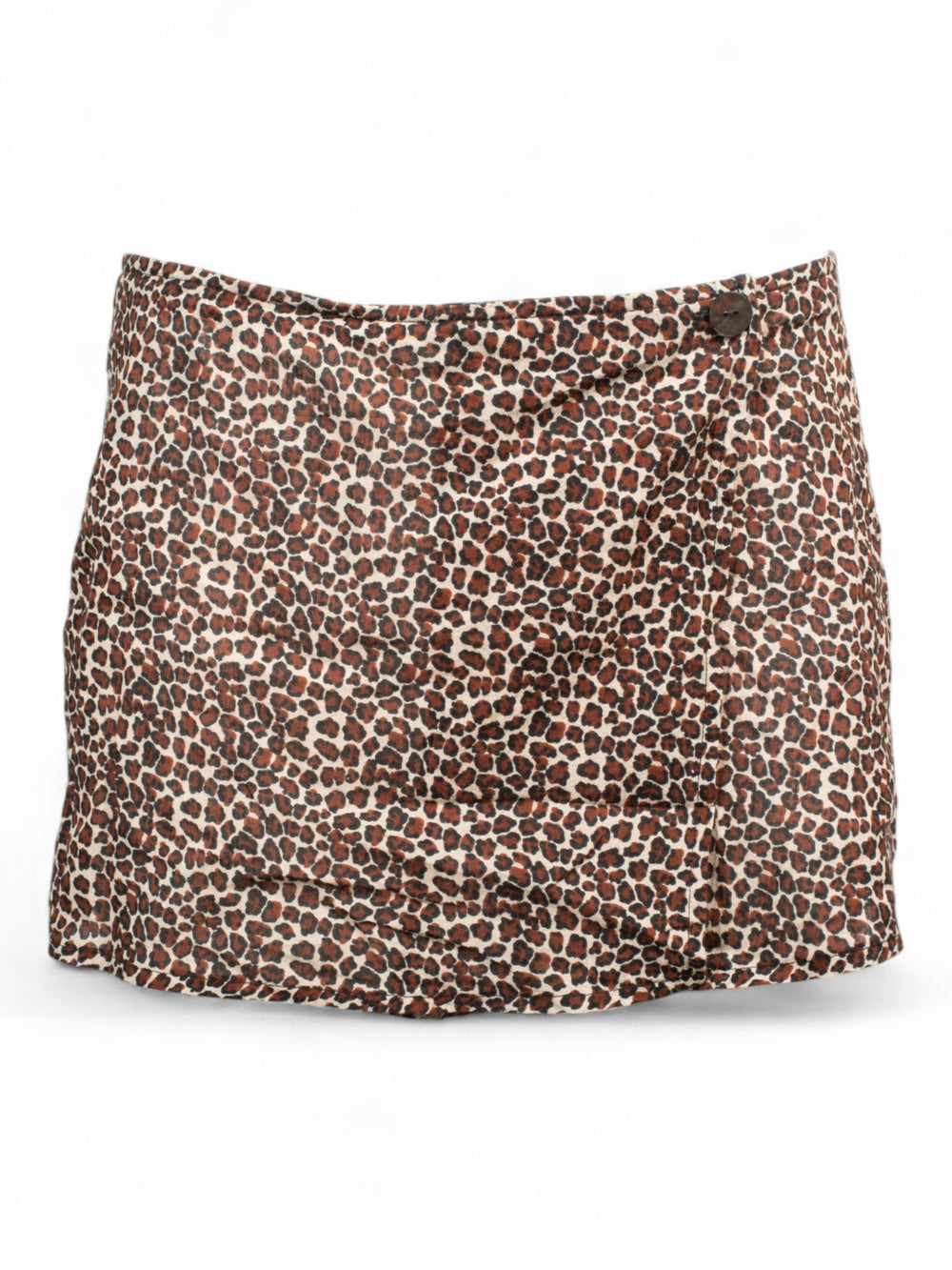CHEETAH COTTON PRINTED WRAP SKIRT