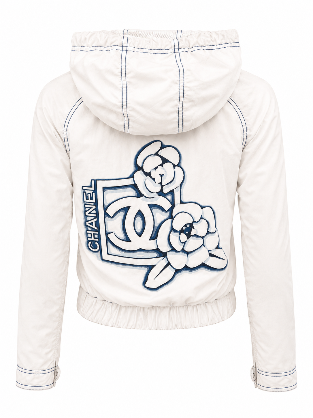 2005 BLUE CAMELIA FLOWER LOGO WINDBREAKER @ALISHAG