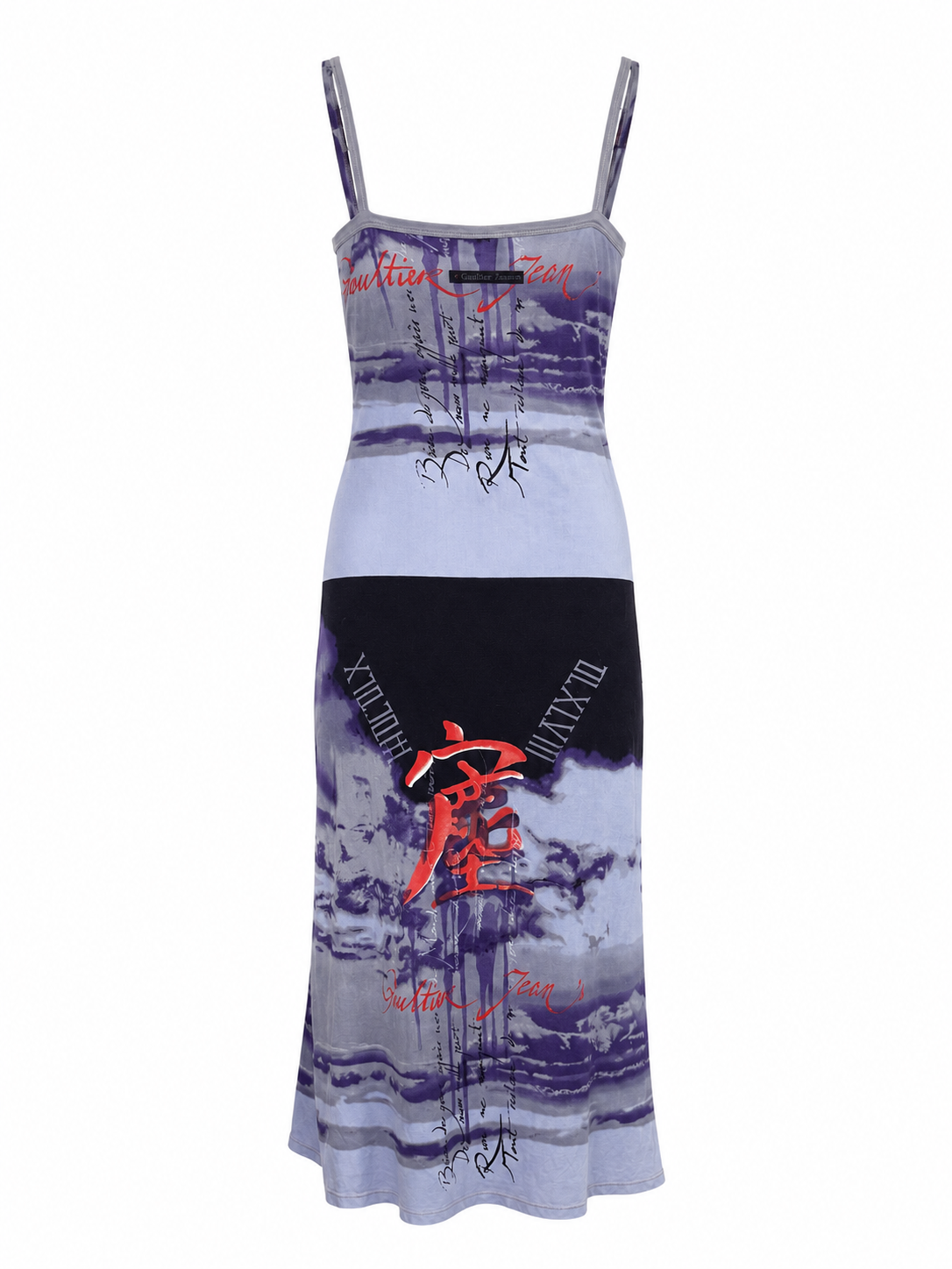 AW97 PURPLE ASIAN PRINTED MAXI DRESS