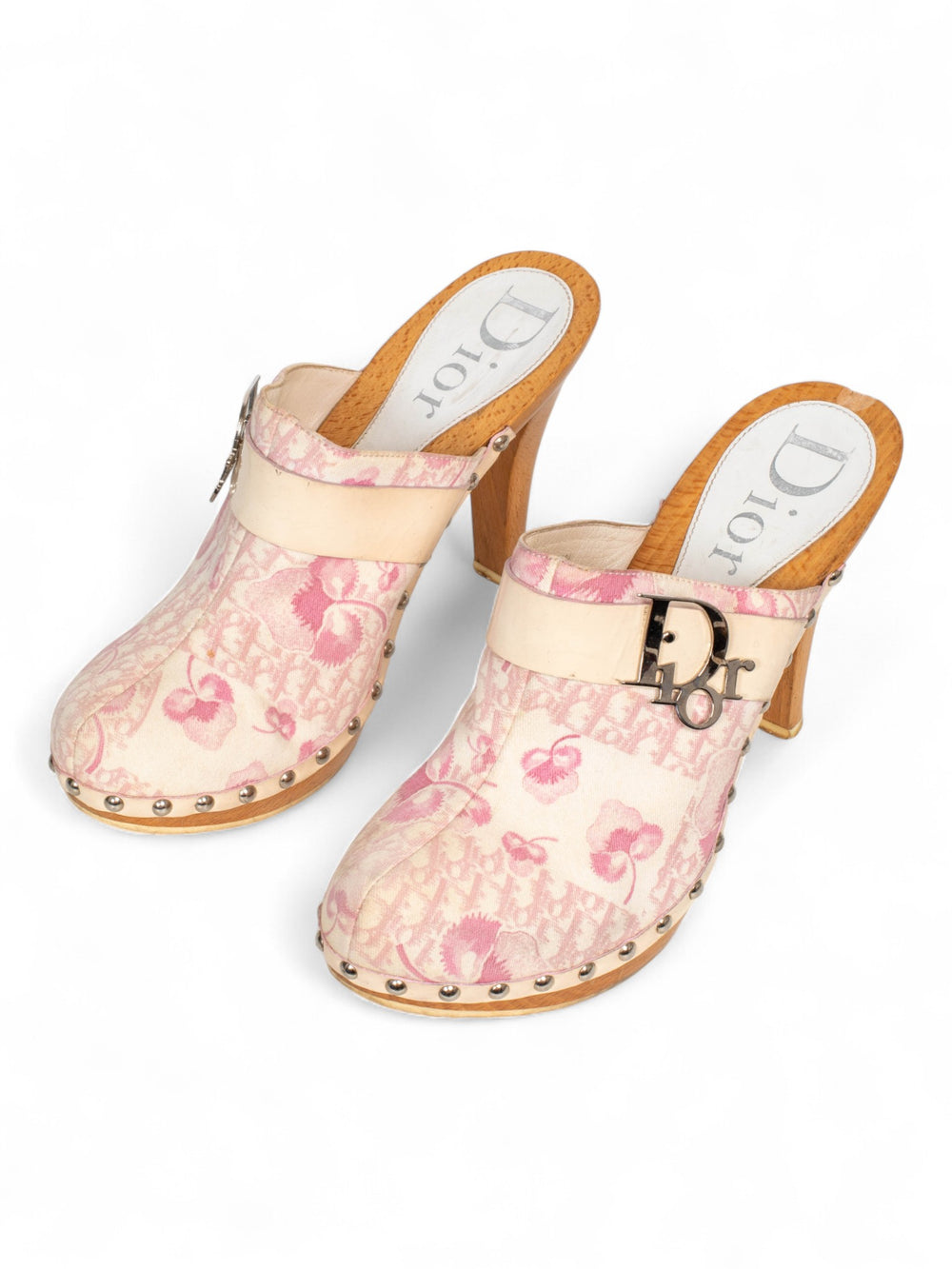 SS05 CHERRY BLOSSOM MONOGRAM PINK CLOGS