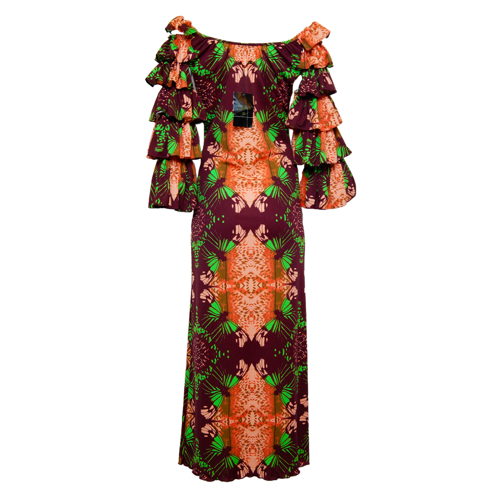 SS00 TRIPPY BUTTERFLY PRINT DRESS