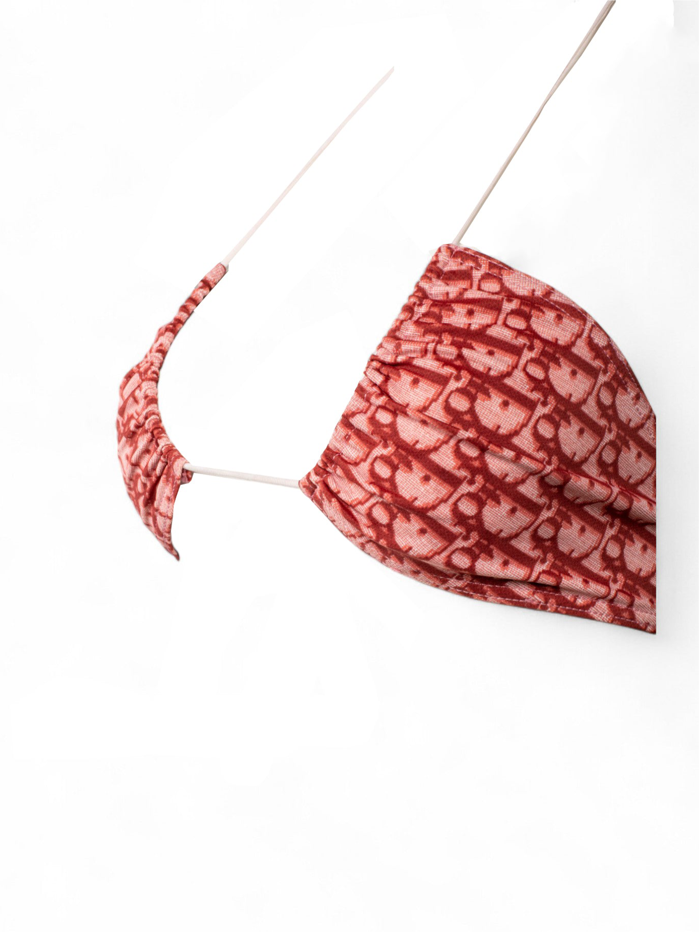 VINTAGE BURGUNDY OBLIQUE MONOGRAM 2PC BIKINI