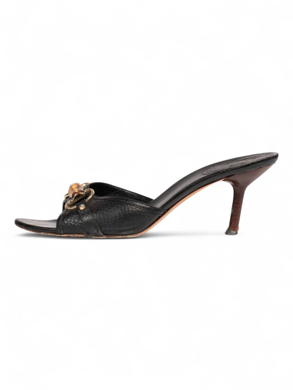 BLACK BAMBOO KITTEN HEELS @EBAREN
