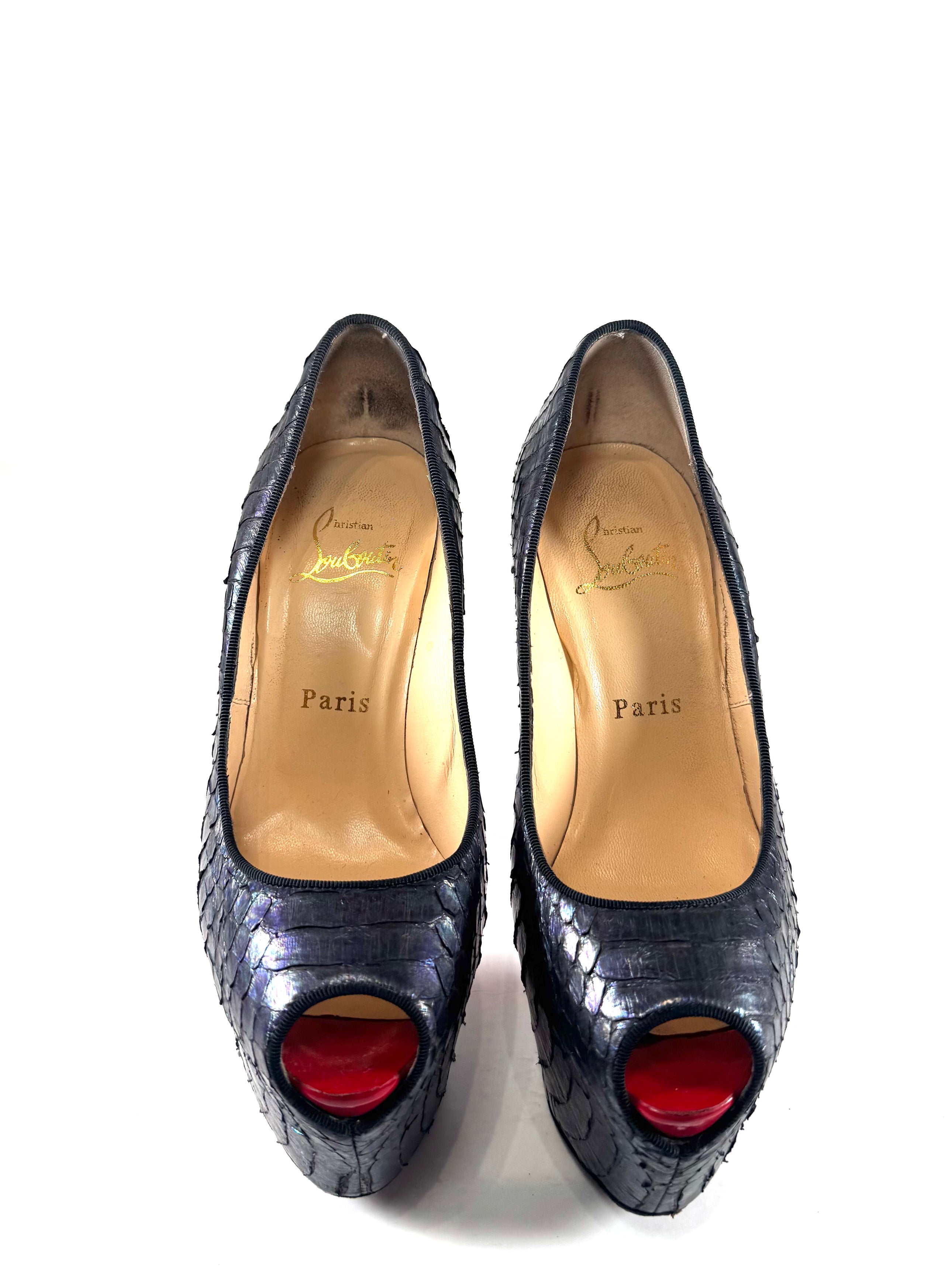 WATER SNAKE PEEP TOE HEELS