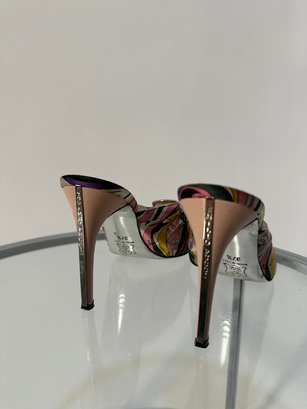 FIRENZE SILK CRYSTAL HEELS