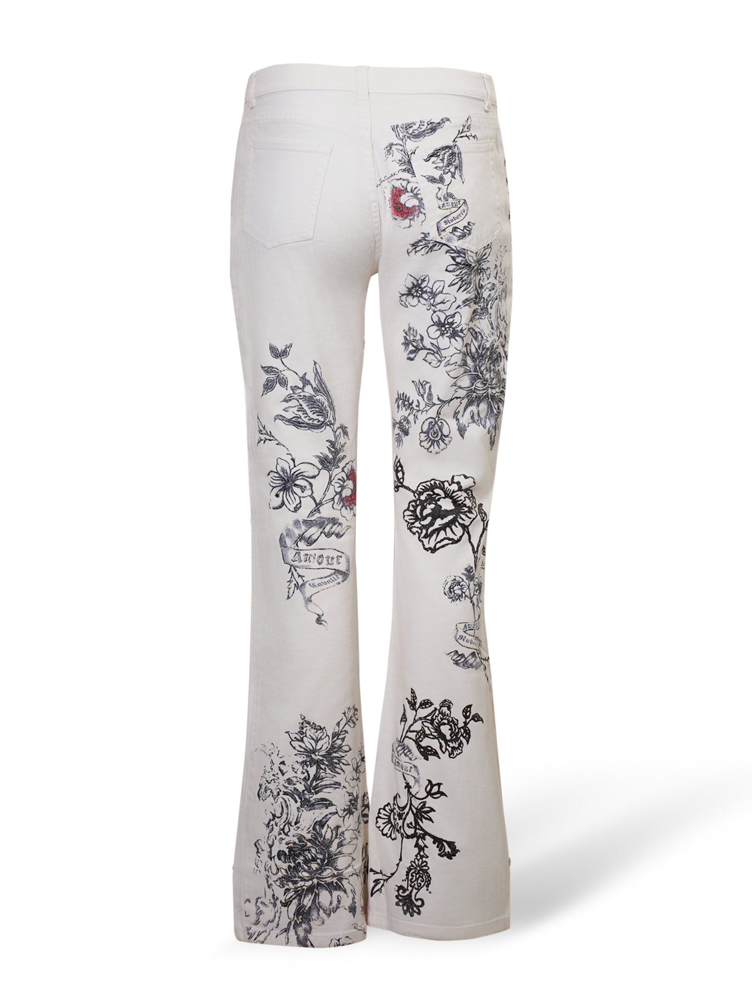 SS03 AMOUR TATTOO WHITE FLARE JEANS
