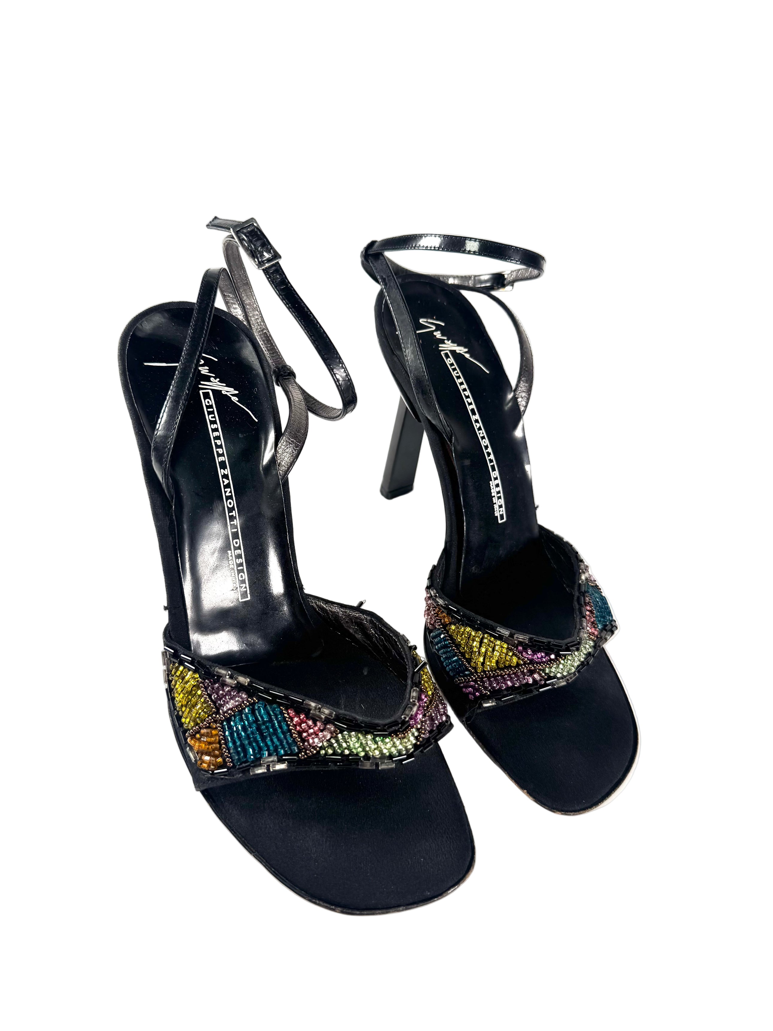 MULTICOLOR BEADED HEELS