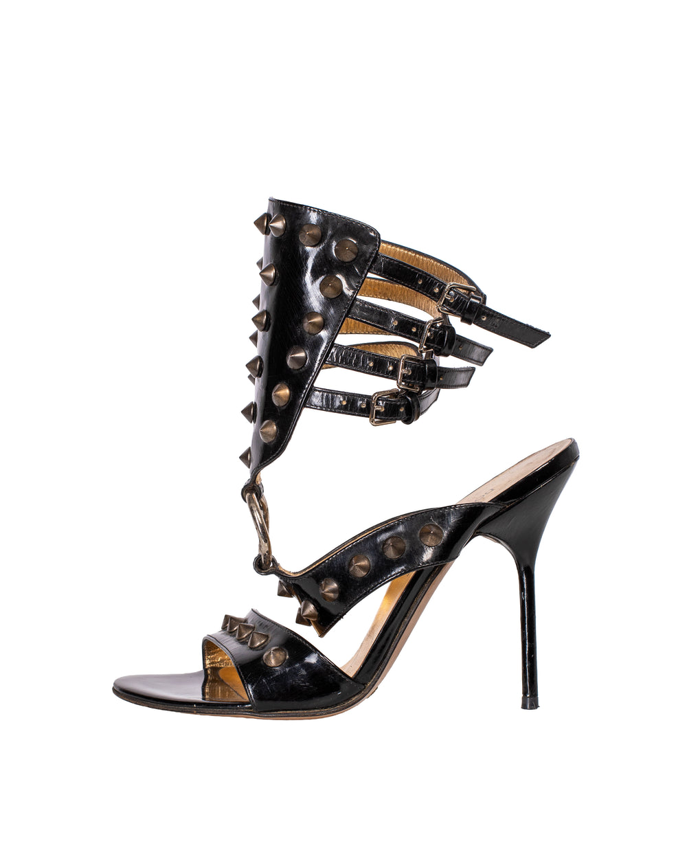 2003 Patent Leather Studded Heels RUNWAY