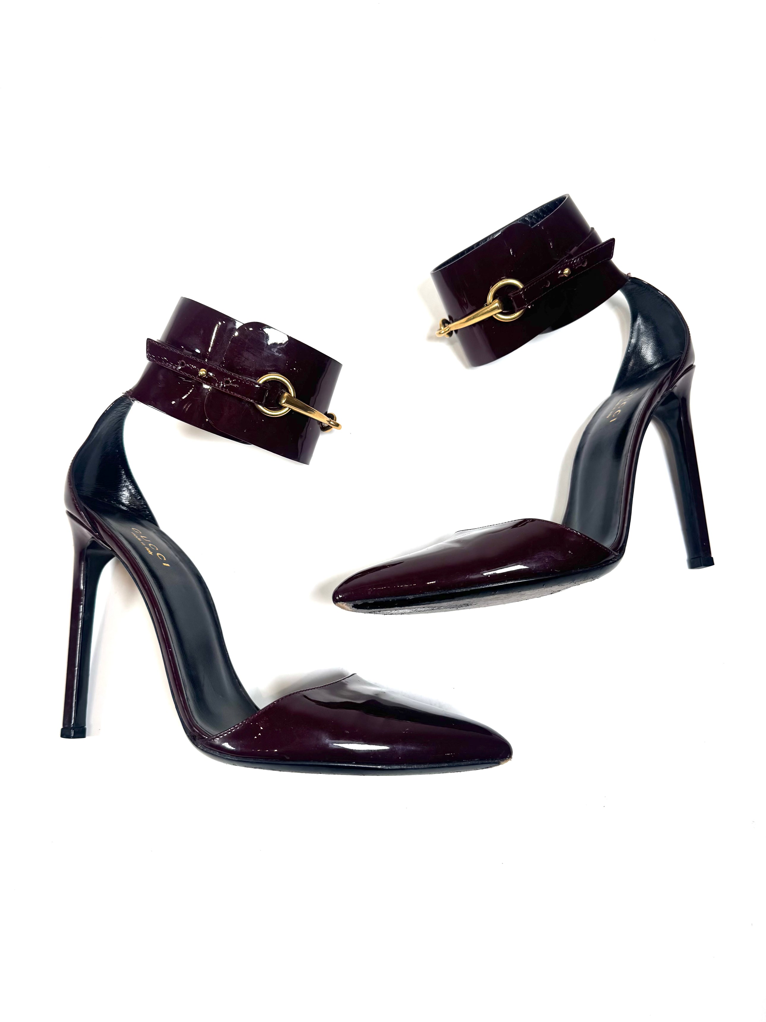 TOM FORD WINE URSULA ANKLE PUMPS