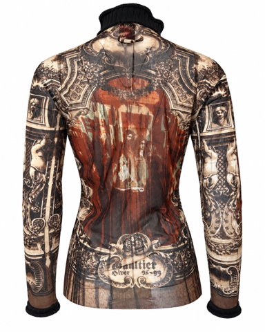 FW98 BURNT ORANGE "GOTHIC CATHEDRAL"  L/S TURTLE NECK