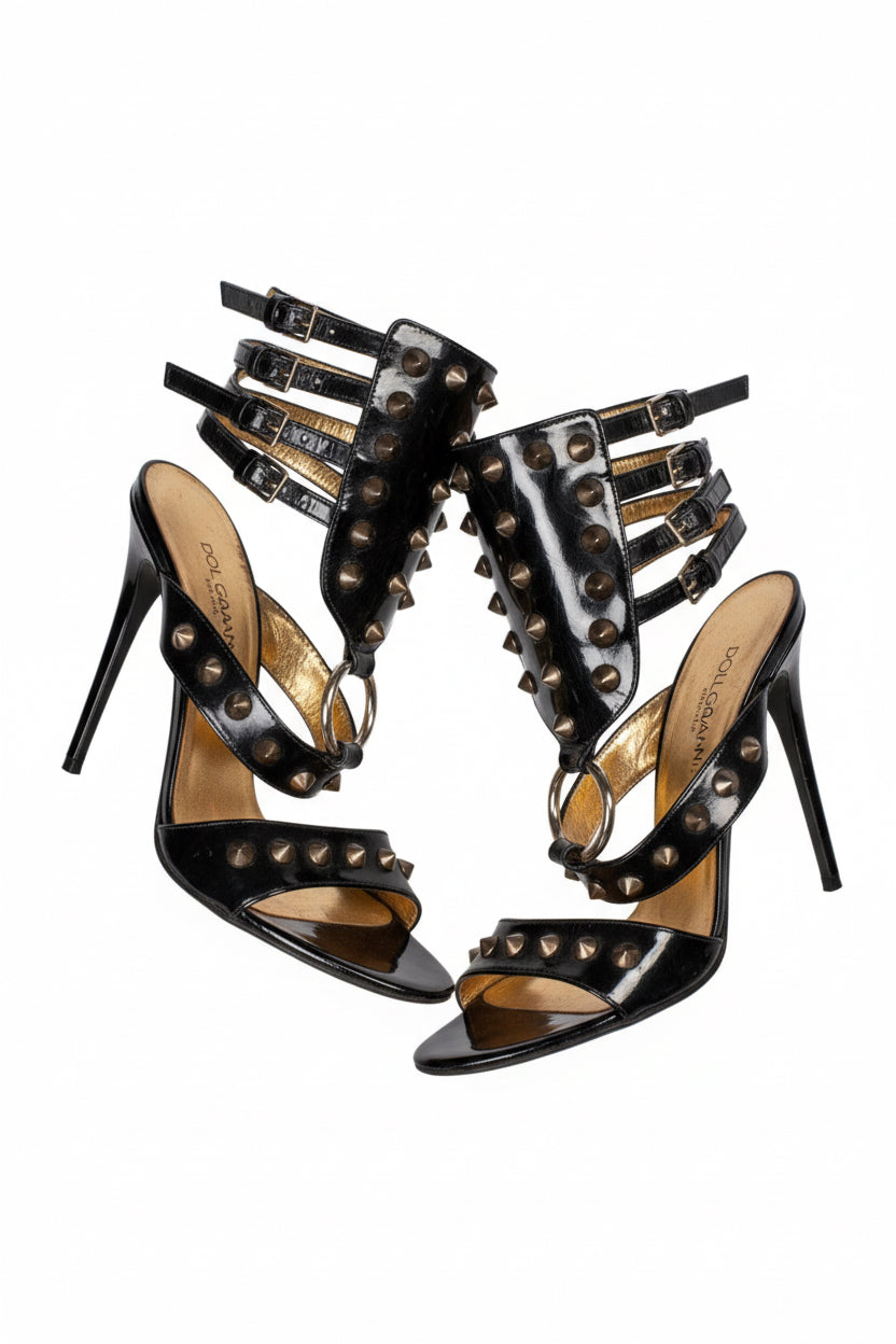 2003 Patent Leather Studded Heels RUNWAY