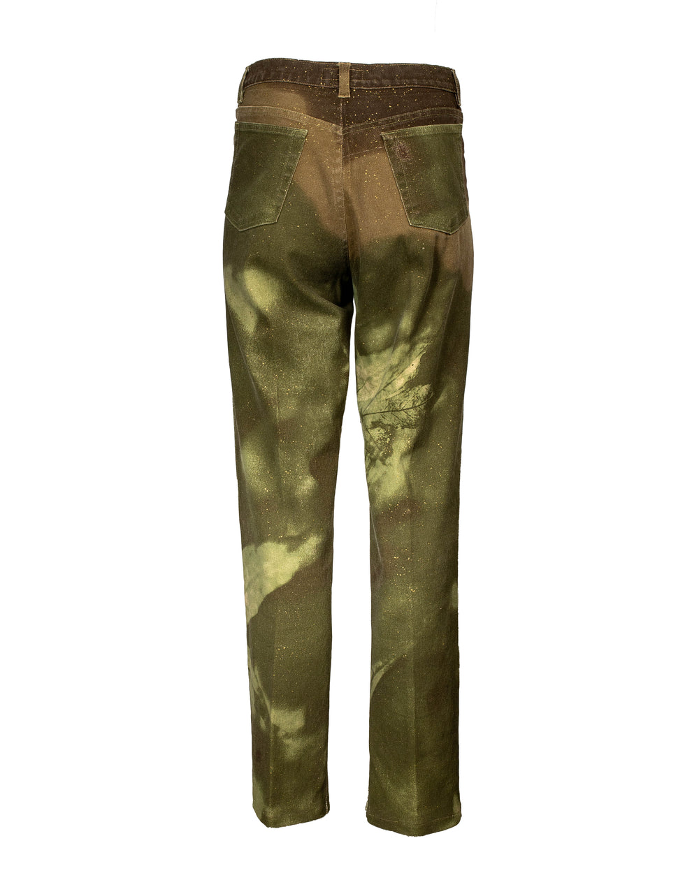 FW99 CANNABIS PRINTED JEANS