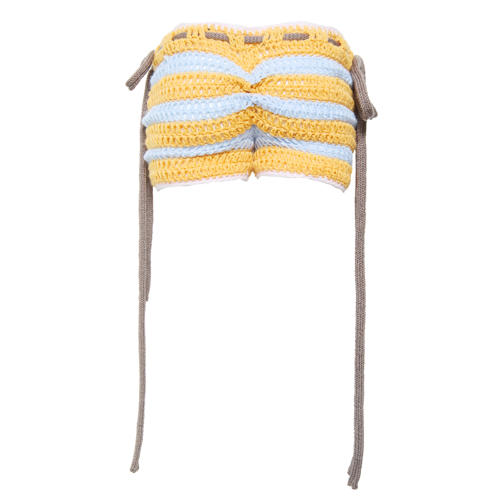 2024 KNIT STRIPED BOOTY SHORTS