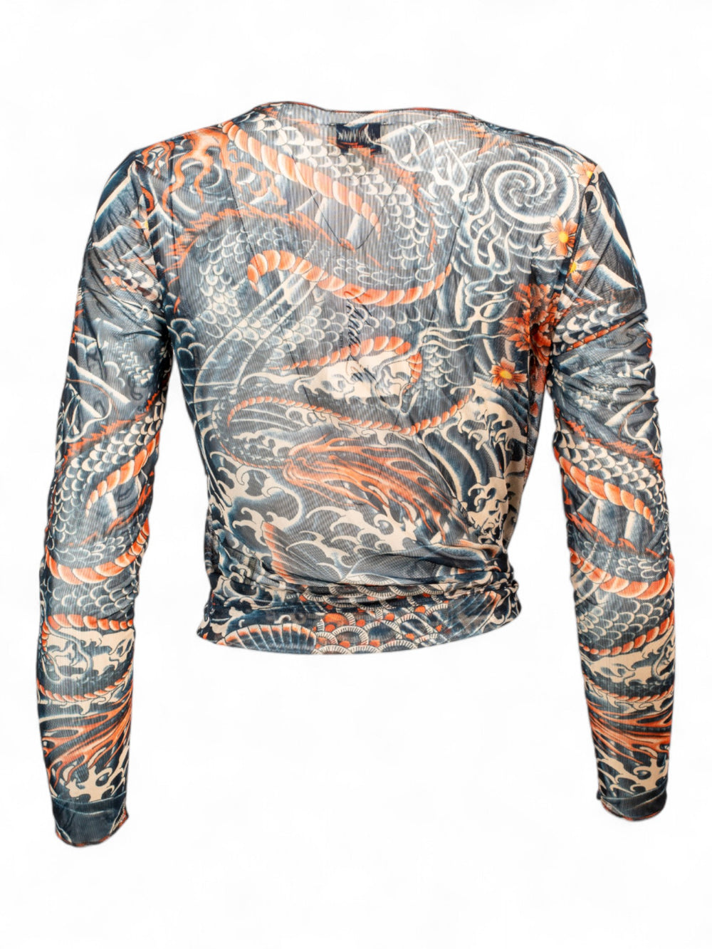 MESH KOI FISH WRAP TOP