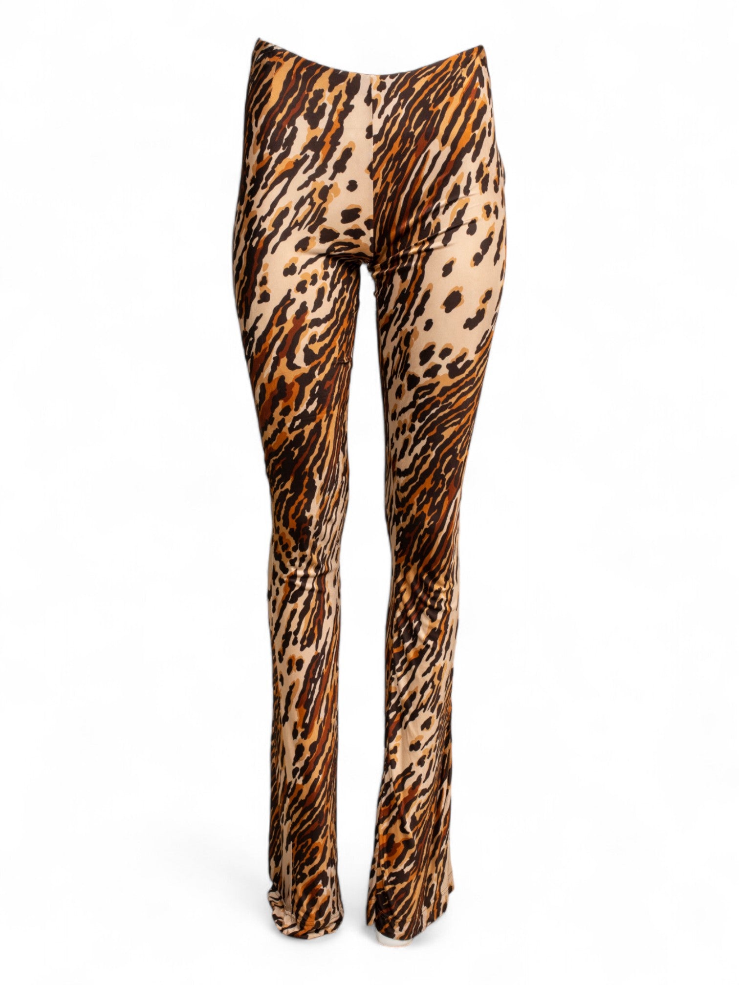 90s ANIMAL PRINTED SLINKY HIGHWAISTED PANTS
