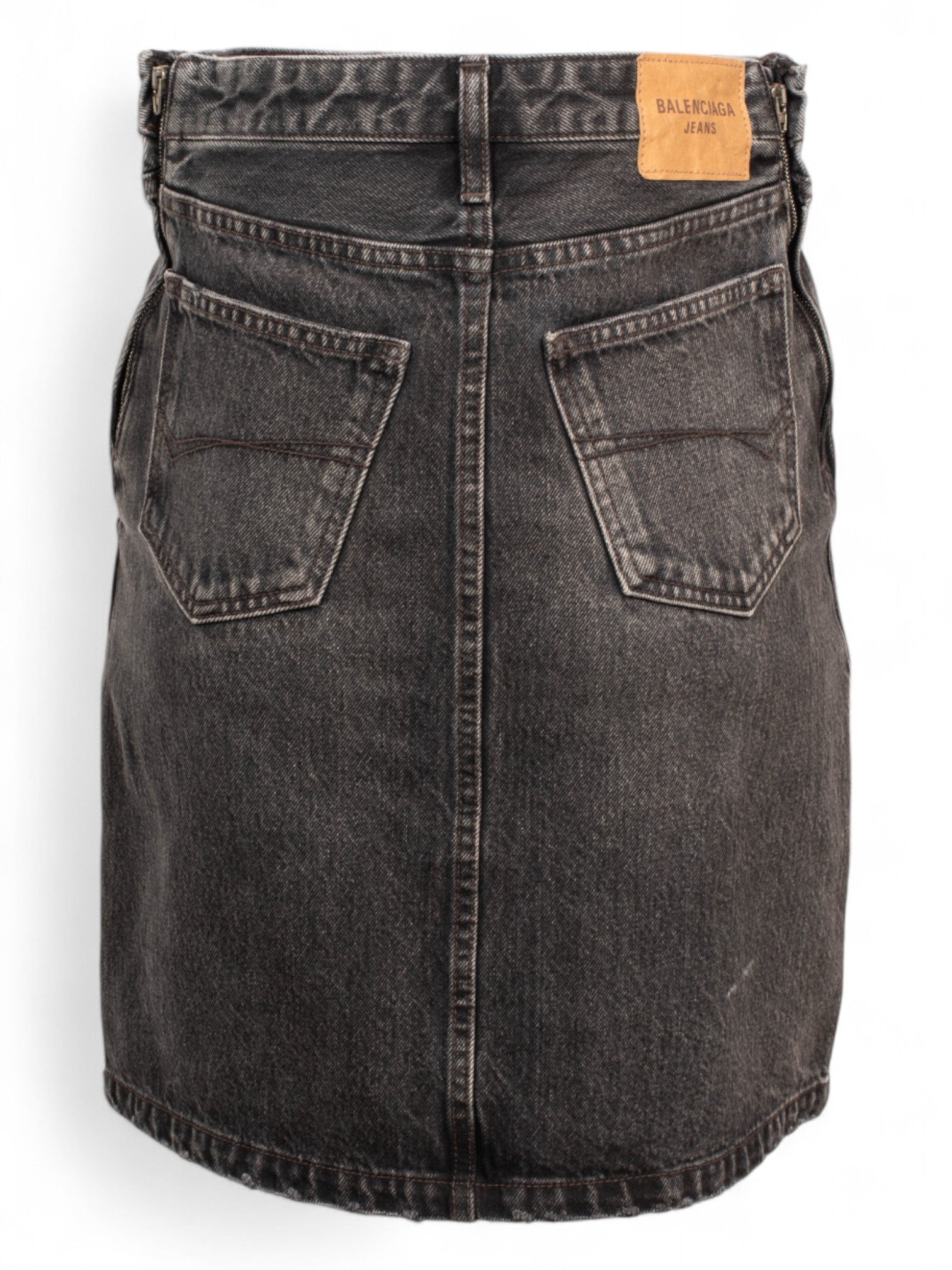 SS21 DENIM MIDI SKIRT W ZIPPER @KGUE
