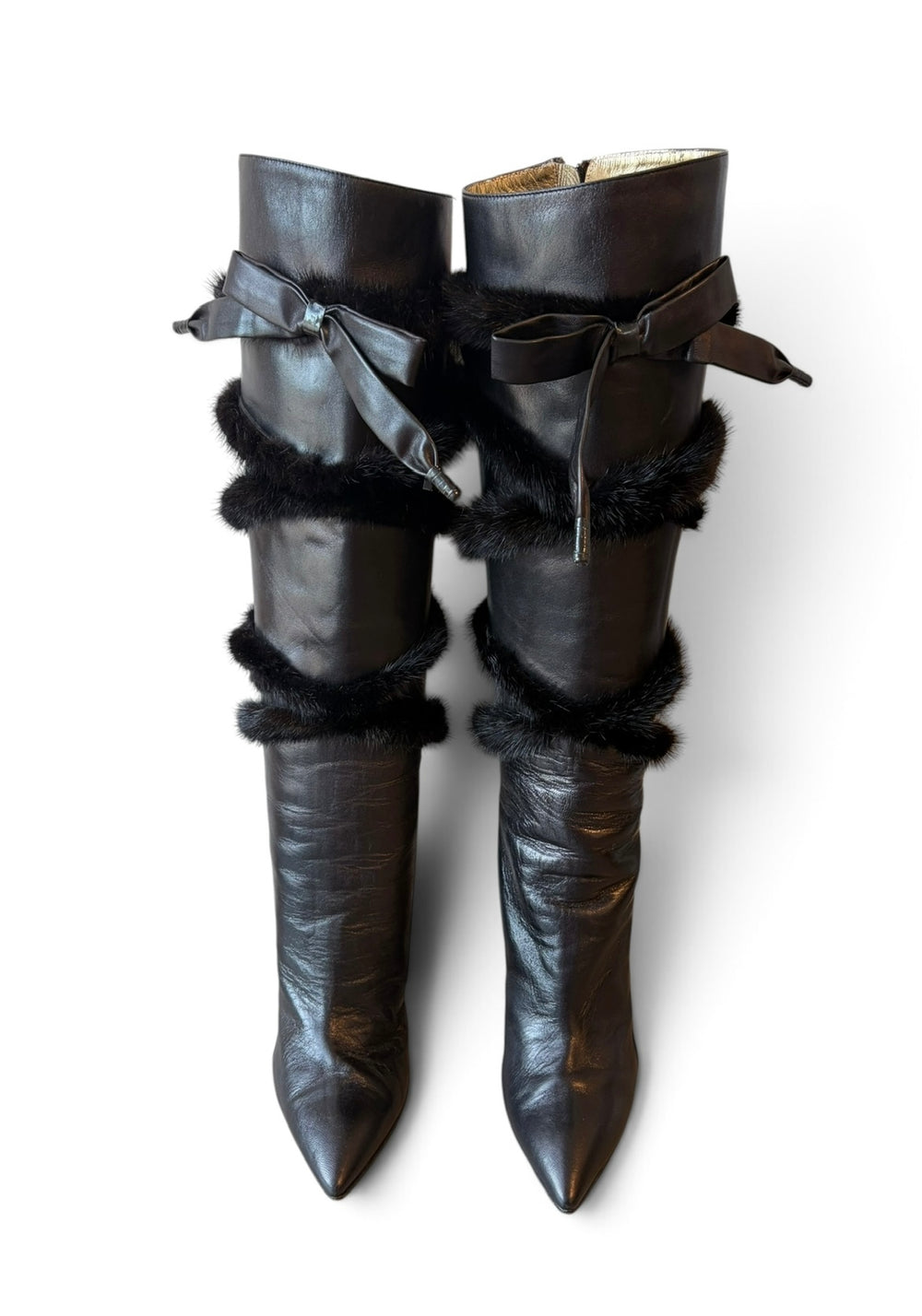 LEATHER & MINK BOOTS @IRIK