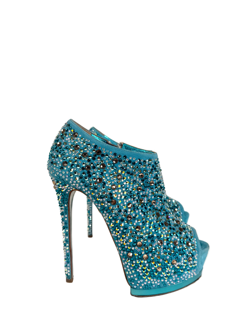 EMBELLISHED BLUE HEELS @JKOVA