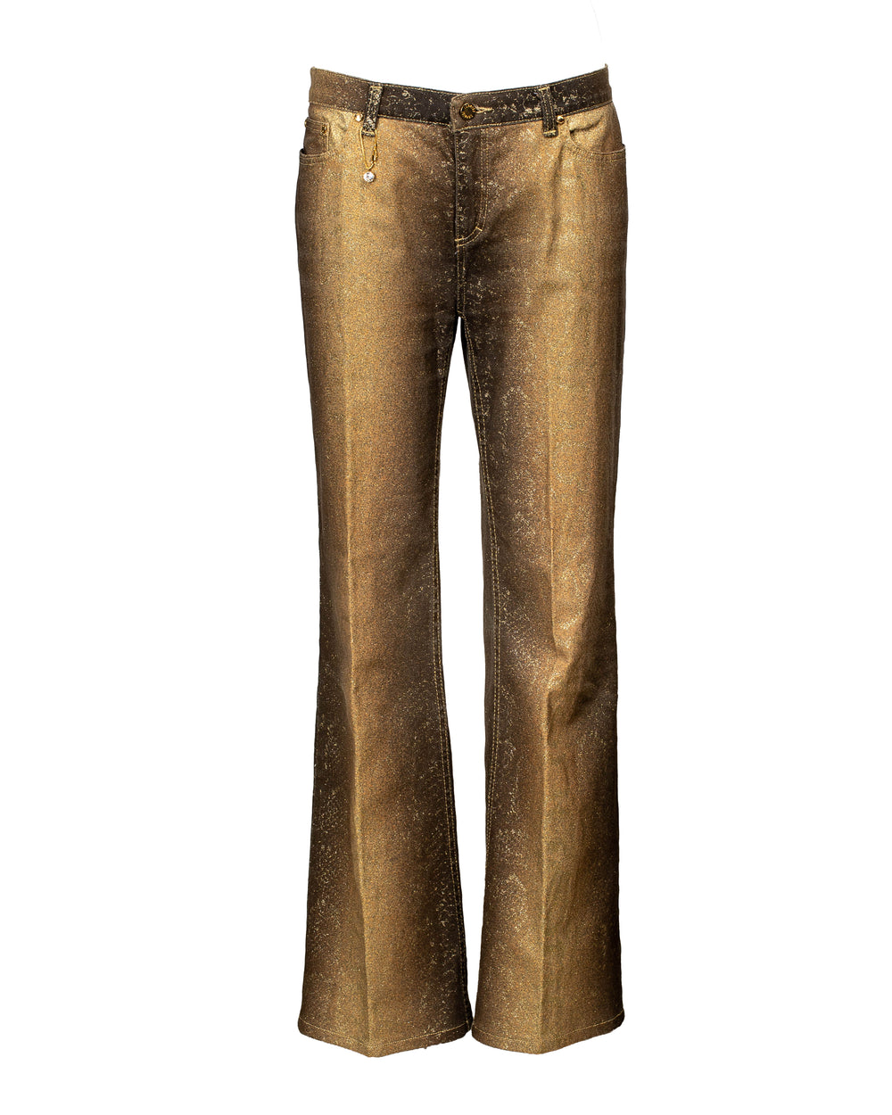 EARTH TONE SNAKESKIN PRINTED JEANS