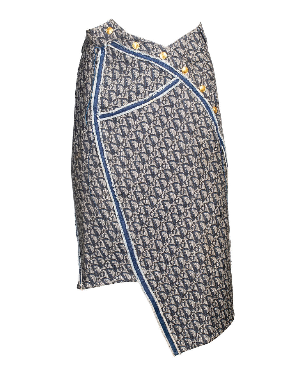 SS00 NAVY MONOGRAM MIDI SKIRT *TRINA PERSONAL*