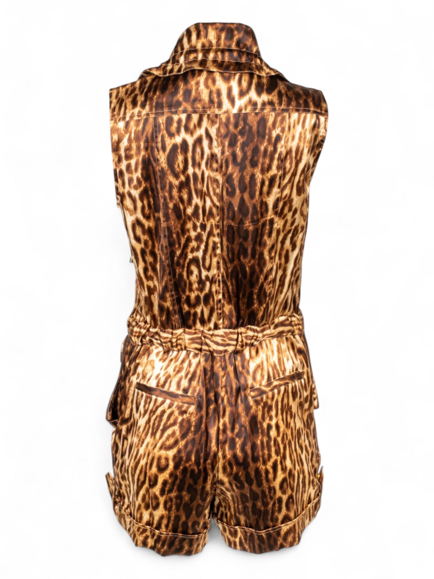 00S LEOPARD PRINTED ROMPER