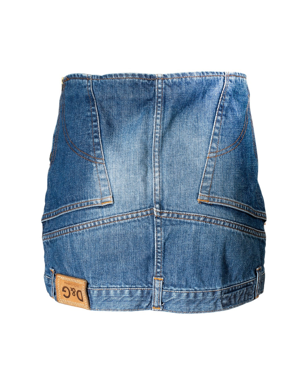 UPSIDE DOWN DENIM MINI SKIRT