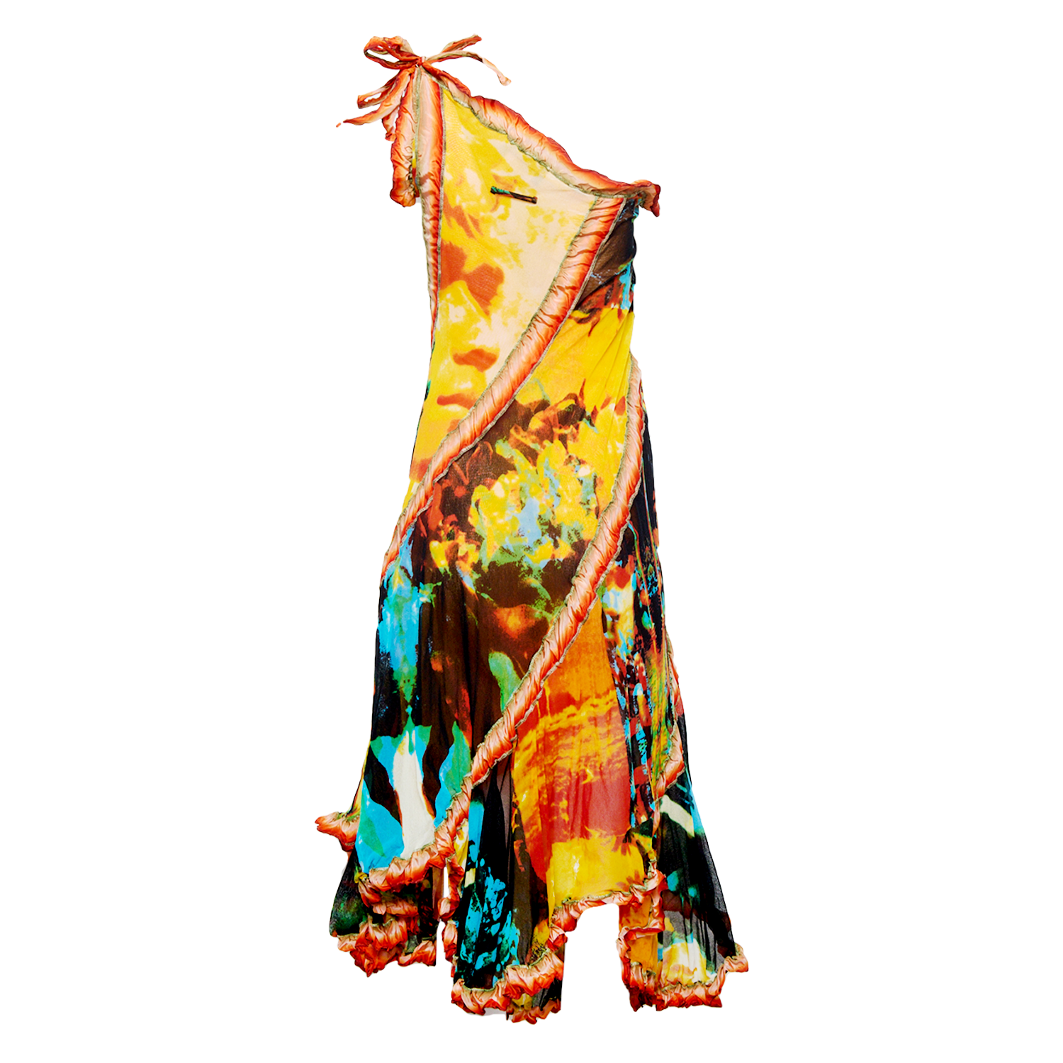 SS00 PSYCHEDELIC PALM PRINTED DRESS