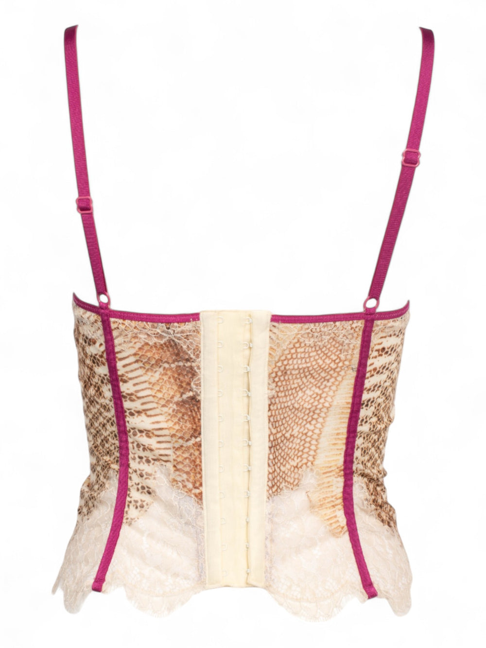 90S SNAKE PRINTED LACE BUSTIER (NWT)
