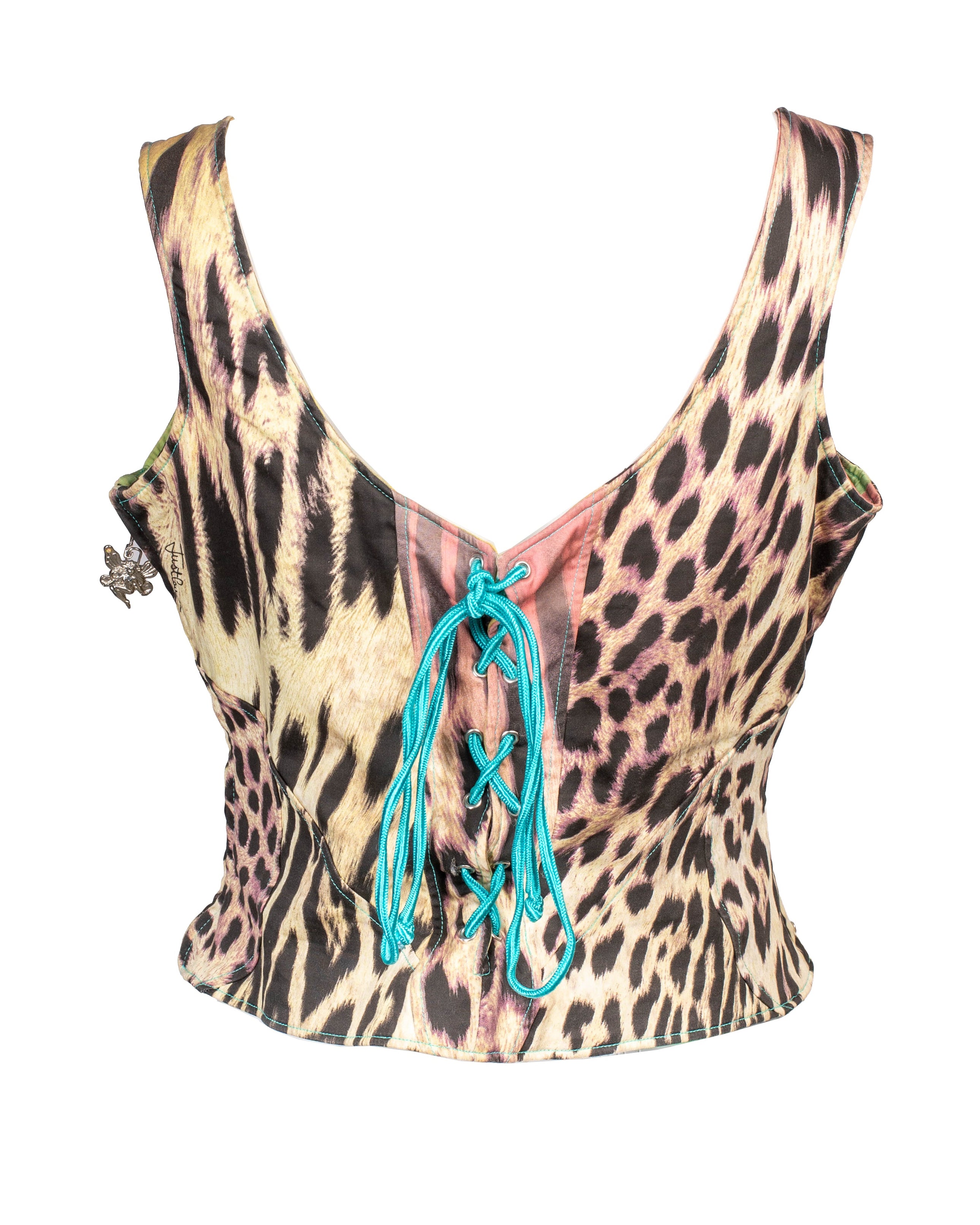 MULTICOLOR ANIMAL PRINT CORSET TOP @JALYNC