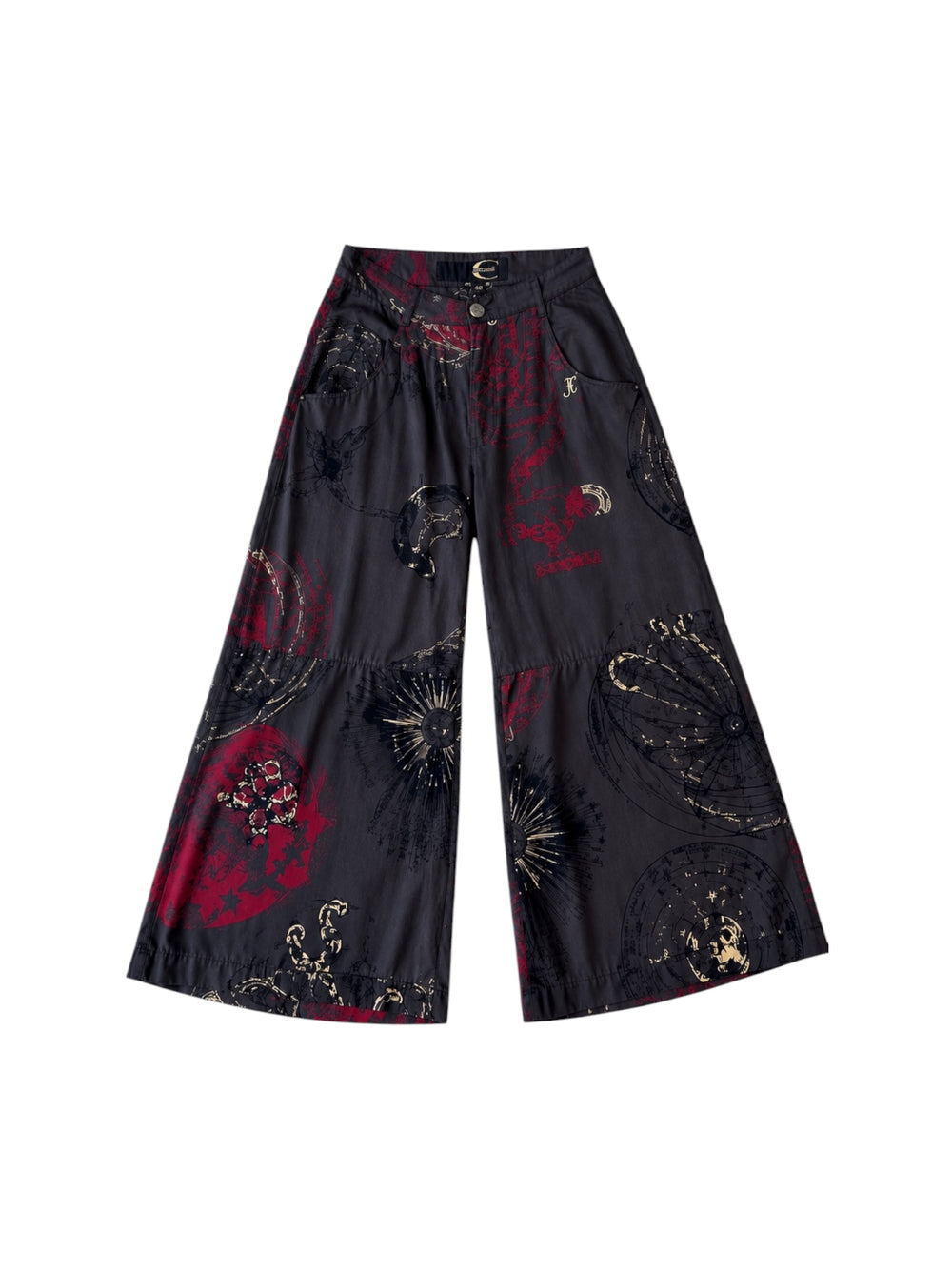 FW03 ASTROLOGY PARACHUTE PRINTED PANTS