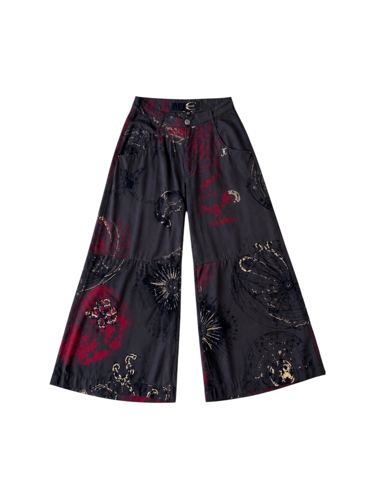 FW03 ASTROLOGY PARACHUTE PRINTED PANTS