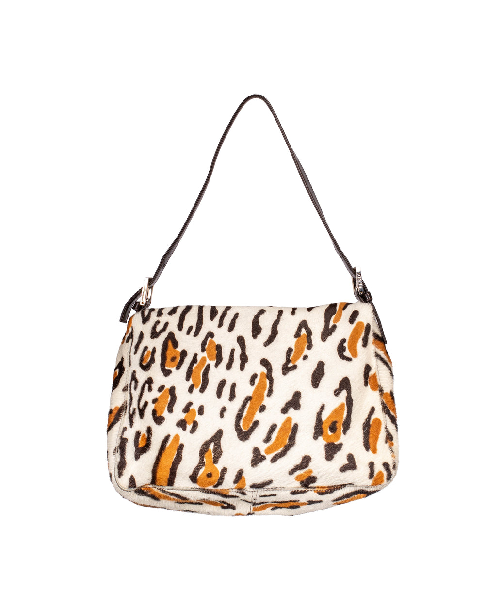 WHITE LEOPARD CALFHAIR MAMA BAGUETTE