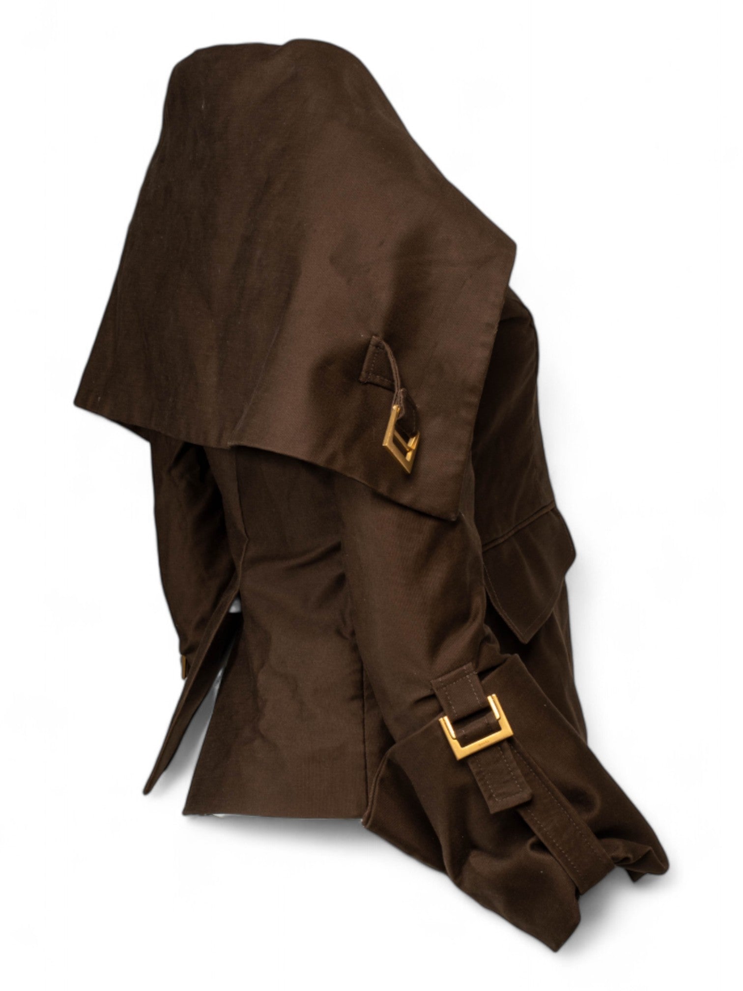 FW03 RUNWAY TAILORED BROWN COLLARED JACKET