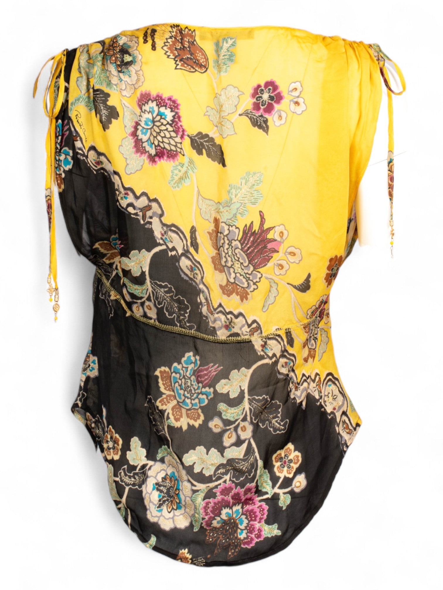 SS03 YELLOW CHINOISERIE SILK BLOUSE